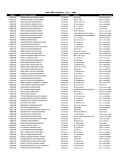 CUMPLEA&Ntilde;OS FEBRERO 2015 - USMP