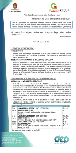 Ya est&aacute; lista la junta del mes de FEBRERO