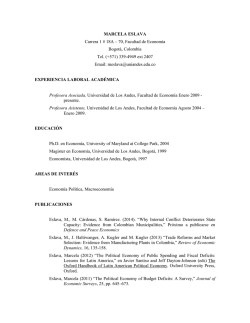 Hoja de vida - Facultad de Econom&iacute;a