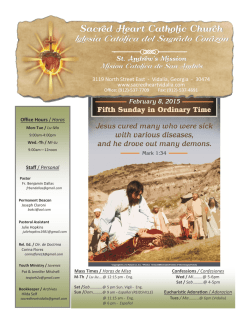 Latest Bulletin - Sacred Heart Catholic Church