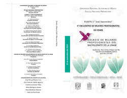 PLANTEL 5 &ldquo;&acute;Jos&eacute; Vasconcelos&rdquo; 4&deg; ENCUENTRO DE MUJERES