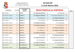 HORARIOS-RESULTADOS partidos 7 8 febreros