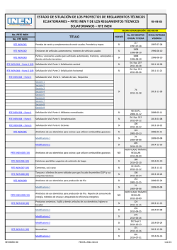 Actualizaci&oacute;n a: 2015-02-04 - Instituto Ecuatoriano de Normalizaci&oacute;n