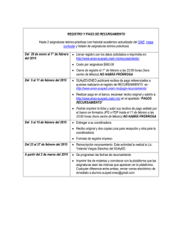 REGISTRO Y PAGO DE RECURSAMIENTO Hasta 2