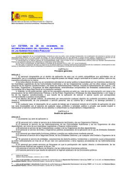 Ley 53/1984, de 26 de diciembre de incompatibilidades del