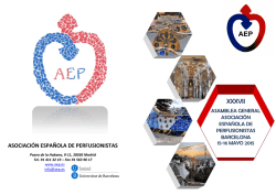 Programa preliminar - Asociaci&oacute;n Espa&ntilde;ola de Perfusionistas