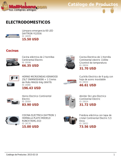 Cat&aacute;logo de Productos