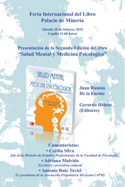 Feria Internacional del Libro Palacio de Miner&iacute;a &ldquo;Salud