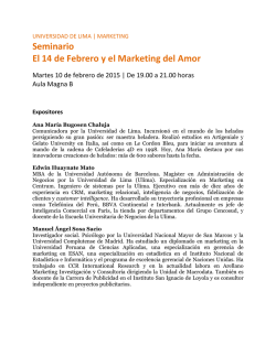 Seminario: El 14 de Febrero y el Marketing del Amor, expositores