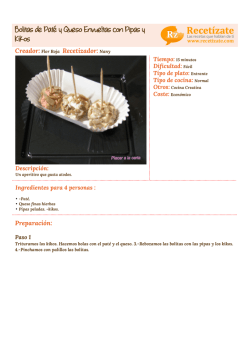 Bolitas de Pat&eacute; y Queso Envueltas con Pipas y Kikos