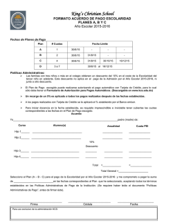 Acuerdo de Pago de Escolaridad A&ntilde;o Escolar 2015-2016