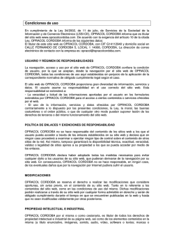 Condiciones de uso