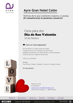 Men&uacute; Ayer Gran Hotel Col&oacute;n