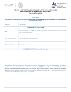 ATENCI&Oacute;N A PROPUESTAS DEL 1ER EJERCICIO DE