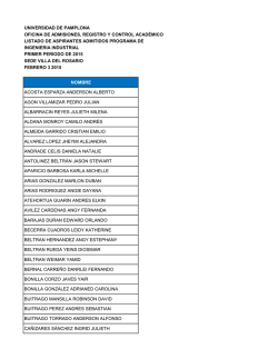 Listado - Universidad de Pamplona