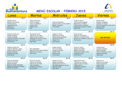 MEN&Uacute; - Colegio San Buenaventura