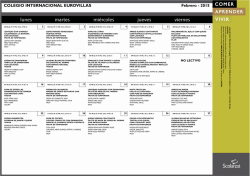 COLEGIO INTERNACIONAL EUROVILLAS Febrero