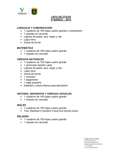 LISTA DE &Uacute;TILES 5&ordm; B&Aacute;SICO - Colegio Ant&aacute;rtica Chilena