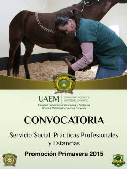 Descarga la Convocatoria - Facultad de Medicina Veterinaria y