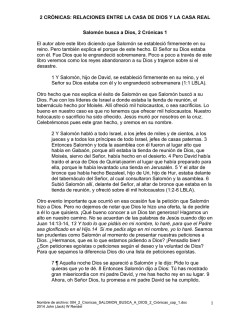 004 Casa espiritual: El rey Salom&oacute;n busca a Dios