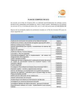 PLAN DE COMPRAS XM 2015