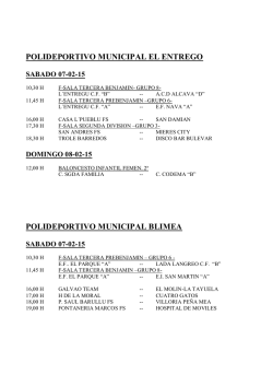 Horario fin de semana 07-02-15