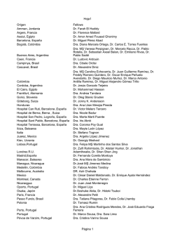 Hoja1 P&aacute;gina 1 Origen Barcelona, Espa&ntilde;a Buenos
