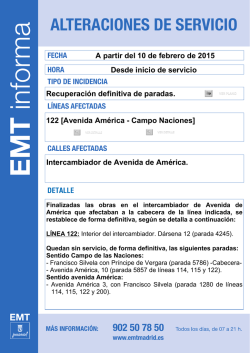 ALTERACIONES DE SERVICIO
