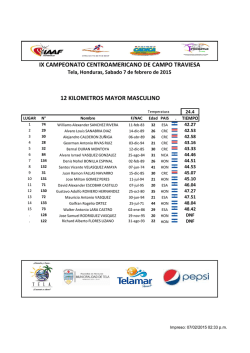 IX CAMPEONATO CENTROAMERICANO DE CAMPO TRAVIESA