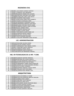 INGENIERIA CIVIL ING. EN TECNOLOGIAS DE LA INF. Y COM.