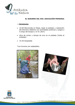 Programa El susurro del r&iacute;o