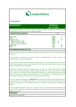 COMPOSICI&Oacute;N QU&Iacute;MICA RECOMENDACIONES DE