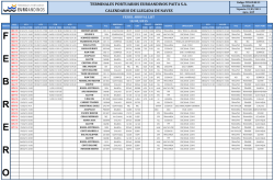 CALENDARIO DE LLEGADA NAVES 2015