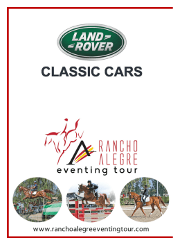 Programa / Program 5-8 Feb - Rancho Alegre Eventing Tour