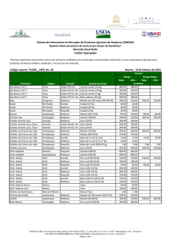1.2. Reporte diario de precios de hortalizas, Zonal Bel&eacute;n