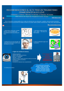 Recomendaciones tras un traumatismo