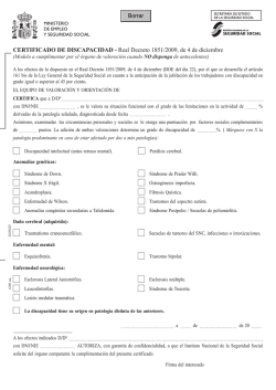 CERTIFICADO DE DISCAPACIDAD - Real
