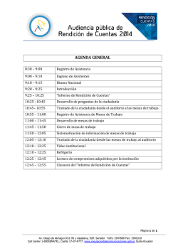 F0. Agenda General