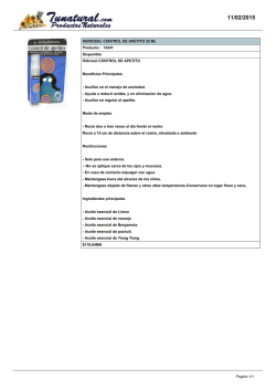 HIDROSOL CONTROL DE APETITO 25 ML Producto : 13441