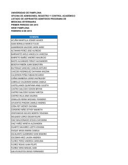 Listado - Universidad de Pamplona