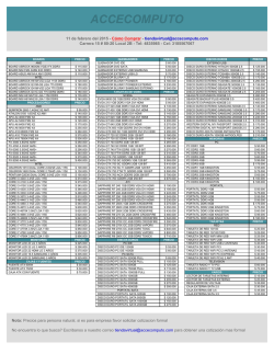 Lista partes y accesorios