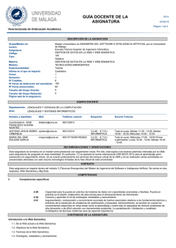 GU&Iacute;A DOCENTE DE LA ASIGNATURA