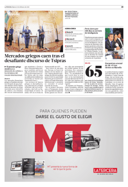 Mercados griegos caen tras el desafiante discurso de