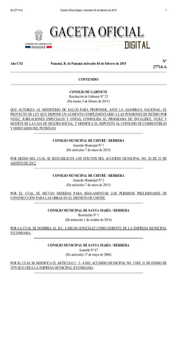 Gaceta Oficial Digital, mi&eacute;rcoles 04 de febrero de 2015