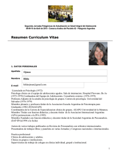 Lic. Hilda Ojman C.V Jornadas Patagonicas 2015doc