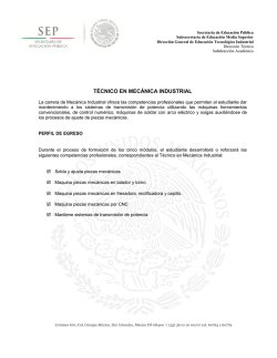 T&Eacute;CNICO EN MEC&Aacute;NICA INDUSTRIAL