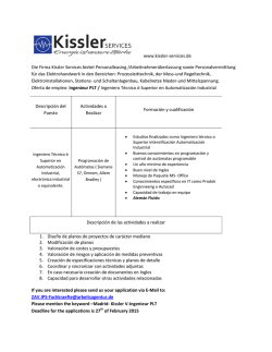 Kissler. Ingeniero en Automatizaci&oacute;n Industrial