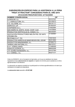 subvencion fruit attraction 2014 - Gobierno de Castilla