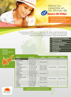 Oficinas de AV VIllas en Colombia