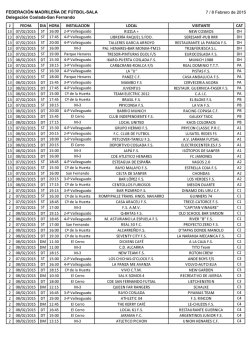Horarios F-S 7-8 Feb.2015 - Ayuntamiento de San Fernando de